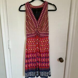 Geometric twist-front dress